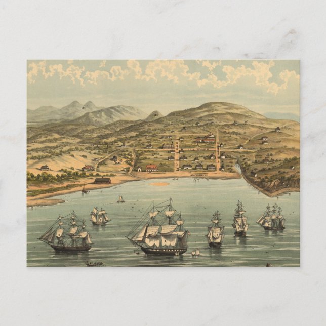Carte vintage de San Francisco (1884) (Devant)