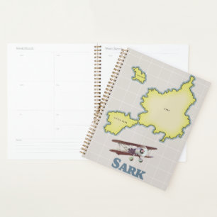 Carte vintage de Sark de style rétro