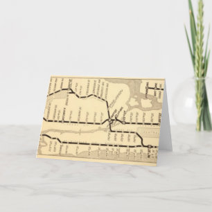 Carte vintage de souterrain de New York