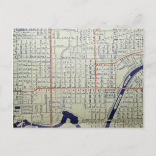 Carte Vintage de Spokane, WA