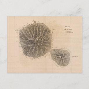 Carte vintage de Tahiti (1845)