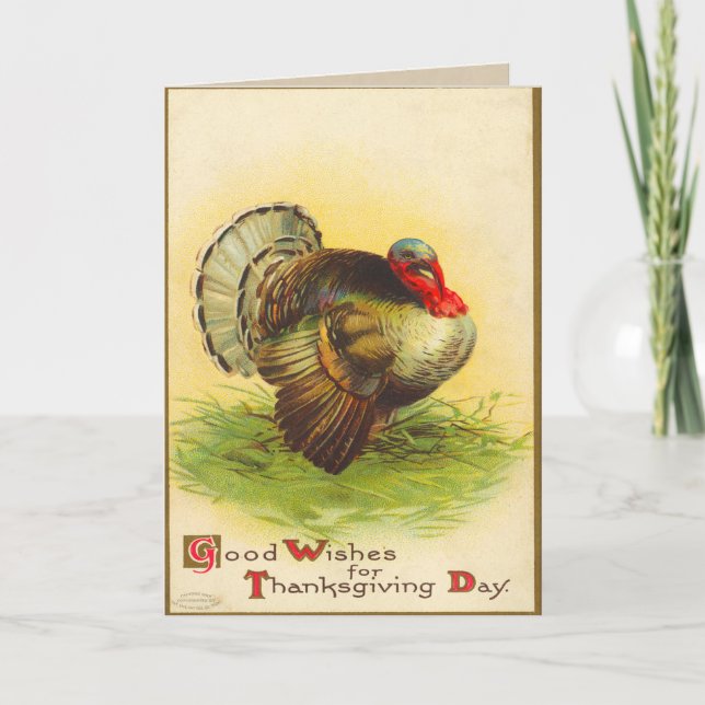 Carte vintage de thanksgiving (Devant)