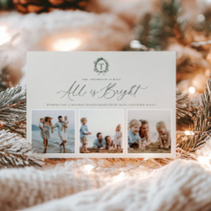 Carte vintage de vacances photo Monogramme 3