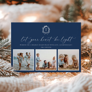 Carte vintage de vacances photo Monogramme 3