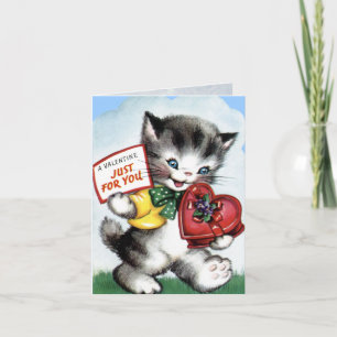 Carte vintage de Valentine pour des enfants !
