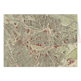 Carte vintage de Vienne Autriche (1883)