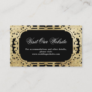 Carte vintage de visite Black & Gold