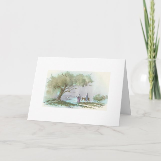 Carte vintage de voyage de Noël (Devant)