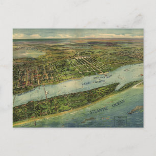 Carte vintage de West Palm Beach (1915)