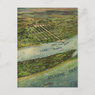 Carte vintage de West Palm Beach (1915)