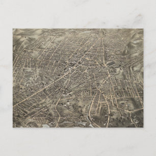 Carte vintage de Worcester MA (1878)