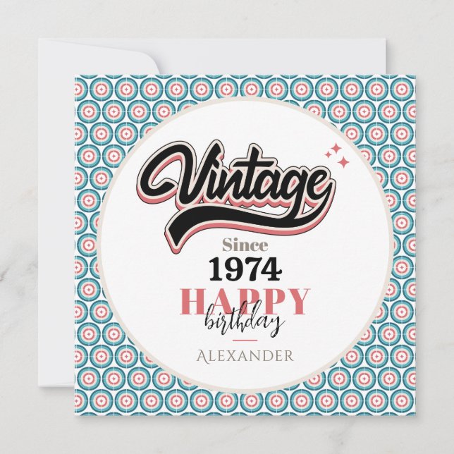 Carte Vintage depuis - 1974 (Devant)