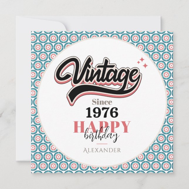 Carte Vintage depuis - 1976 (Devant)