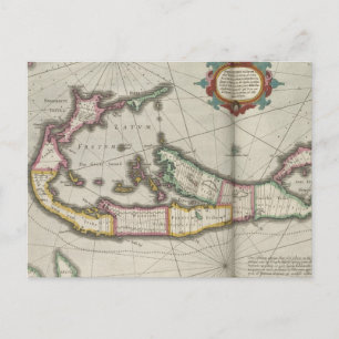 Carte vintage des Bermudes (1638)