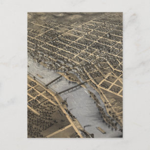 Carte vintage des Grands Rapids (1868)