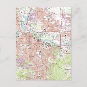 Carte vintage d'Eugene Oregon (1967)