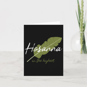 Carte Vintage dimanche des Rameaux Hosanna Au Plus Haut 