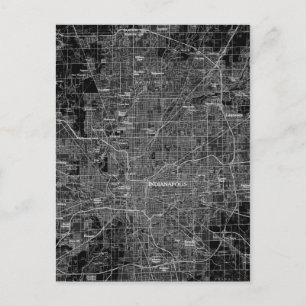 Carte vintage d'Indianapolis