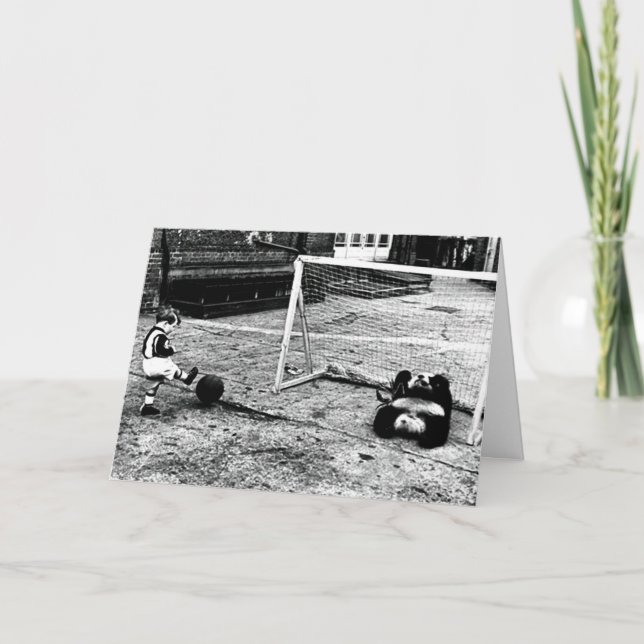 Carte Vintage Dirty Panda Soccer (Devant)