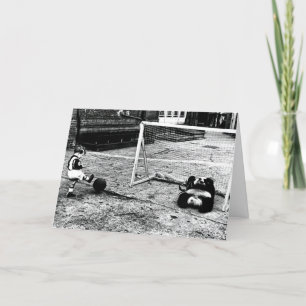 Carte Vintage Dirty Panda Soccer Birthday Picture Card