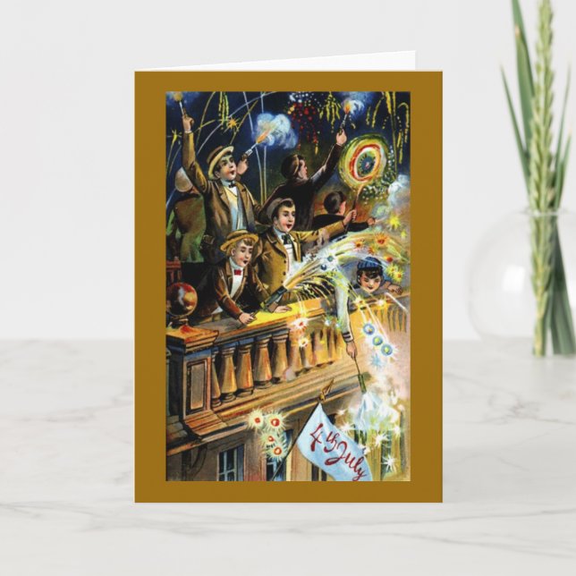 Carte vintage du 4 juillet (Devant)