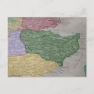 Carte vintage du Comté de Kent, Angleterre
