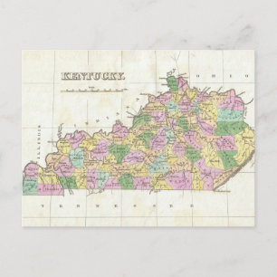 Carte vintage du Kentucky (1827)
