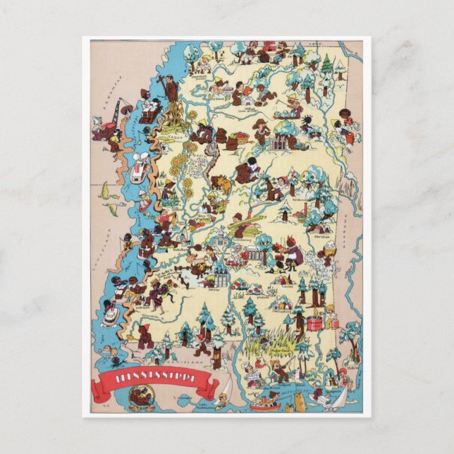 Carte Vintage du Mississippi (Devant)