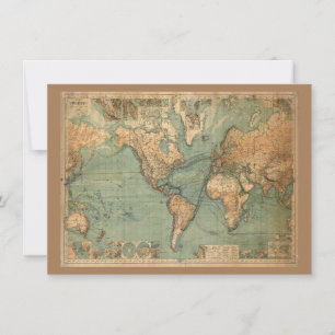 Carte vintage du monde antique