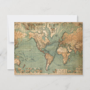 Carte vintage du monde antique