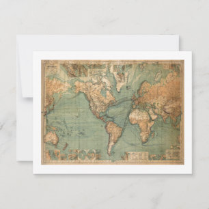 Carte vintage du monde antique