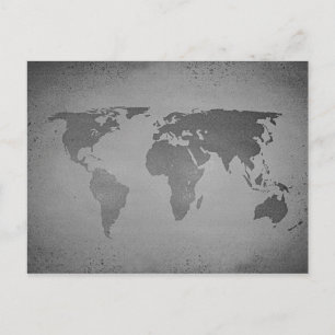 Carte vintage du monde noir et blanc