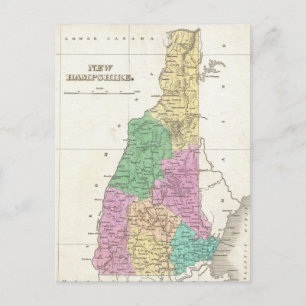 Carte vintage du New Hampshire (1827)