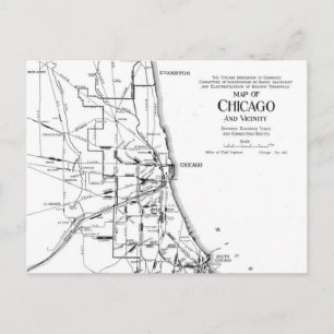 Carte vintage du réseau ferroviaire de Chicago (19