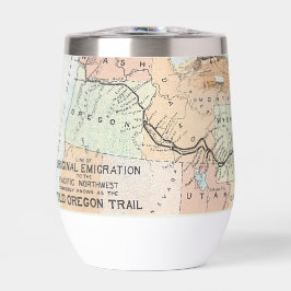 Carte vintage du sentier de l'Oregon