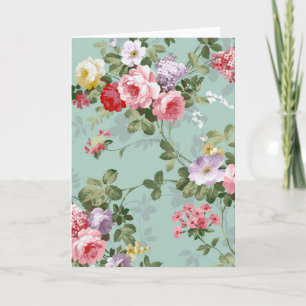 Carte Vintage Elegant rose Roses Motif