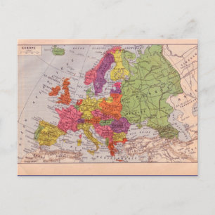 Carte vintage, Europe vers 1920
