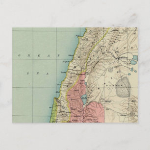 Carte Vintage exceptionnelle d'Israël