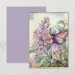 Carte Vintage Fairy Smits Lilac Flower Flat Card