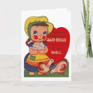Carte vintage Farmer Girl Valentine's Day