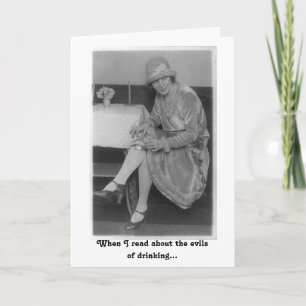 Carte Vintage Flapper - Les Maux de la boisson,