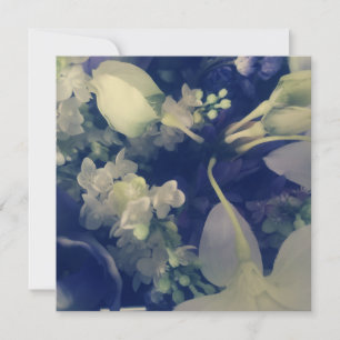 Carte vintage flowers flat card 