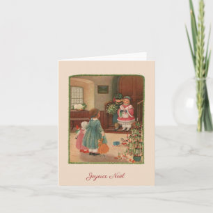 Carte Vintage French Joyeux Noël Christmas Card