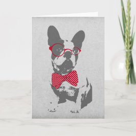 Carte Vintage Funny French Bulldog