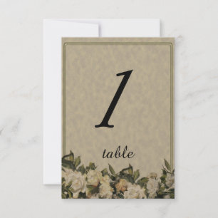 Carte vintage Gardenia Mariage Table