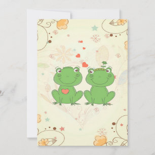 Carte Vintage grenouille drôle Amoureux des animaux sauv