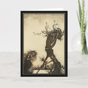 Carte Vintage Halloween Arthur Rackham Witch