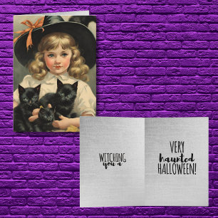 Carte vintage Halloween cutie no3 -citation amusante