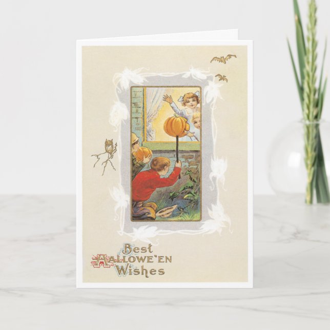 Carte Vintage Halloween Plaisirs (Devant)