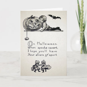 Carte vintage Halloween Spooks  